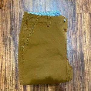 Men’s Brown 33/32 WESC Chino Khakis. Worn Once!